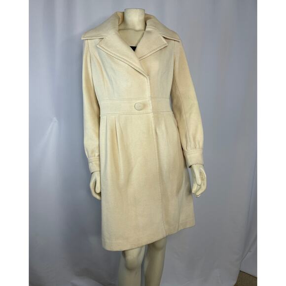 Retro Halogen fitted cream peacoat size medium - Picture 2 of 16